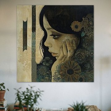 Soft Profile with Flowers by Art Whims