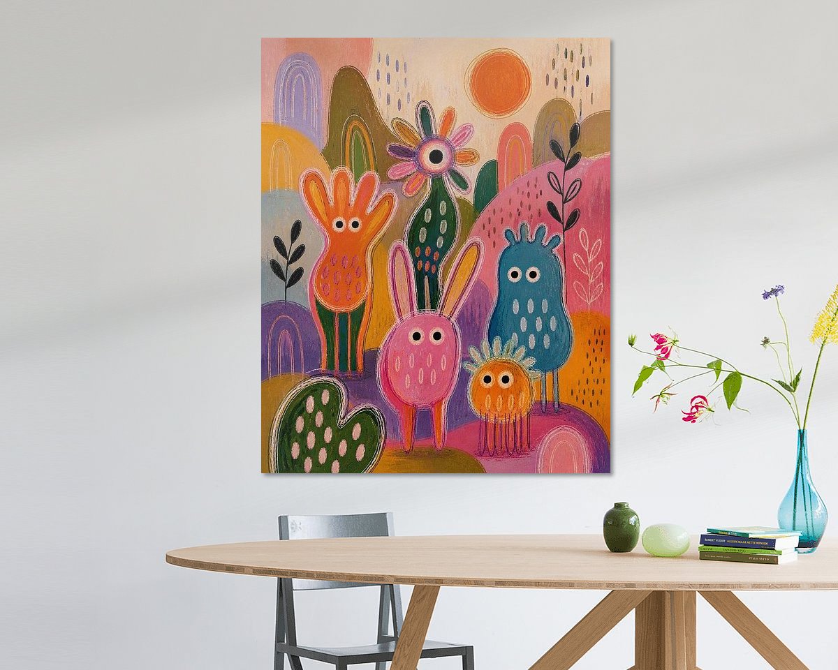 Voorbeeld van het werk in een kamer