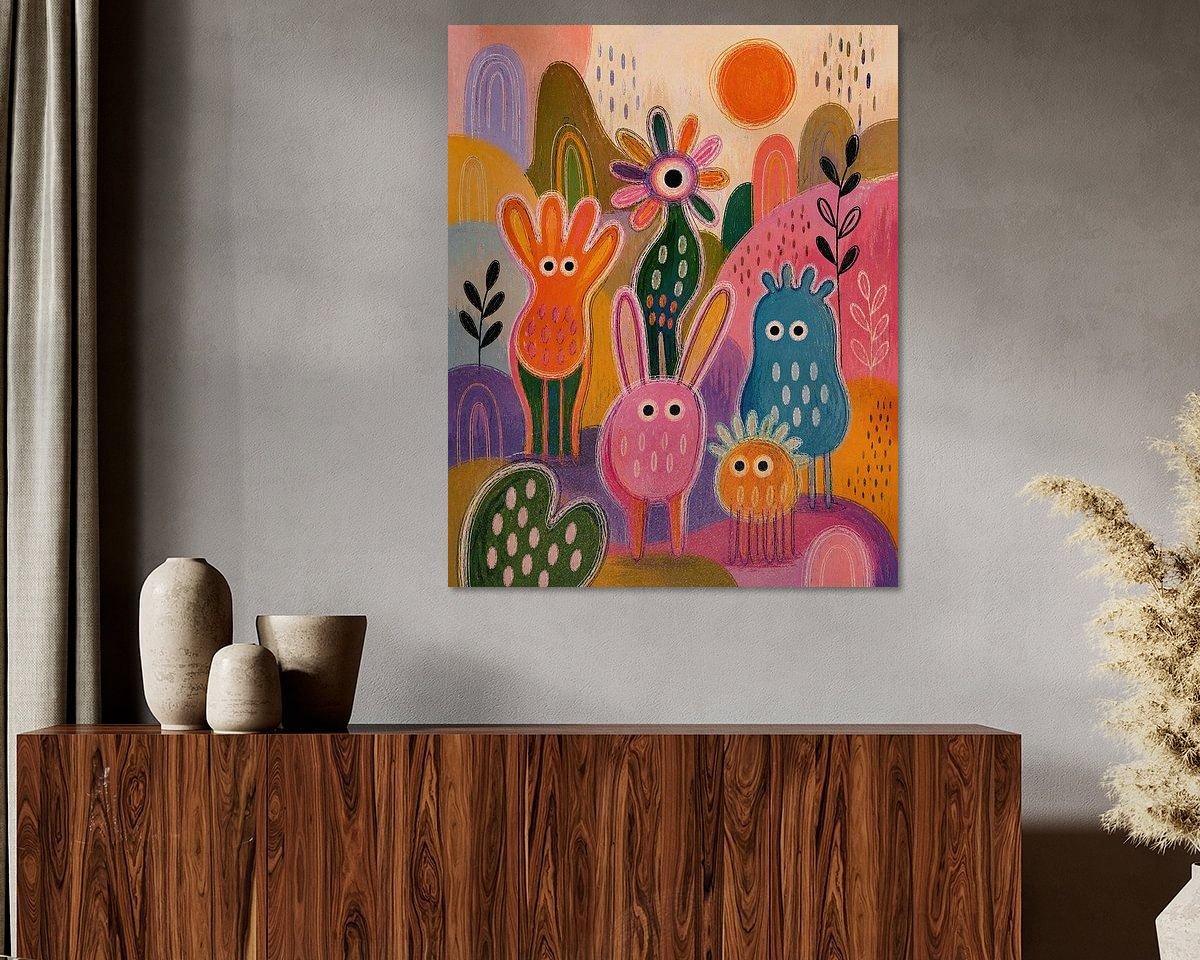 Voorbeeld van het werk in een kamer