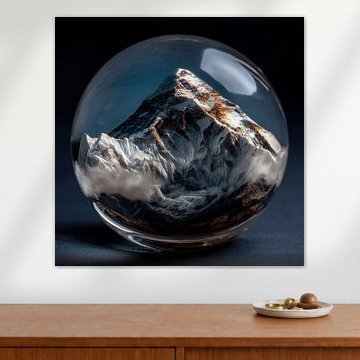 Mount Everest in a crystal ball by TheXclusive Art