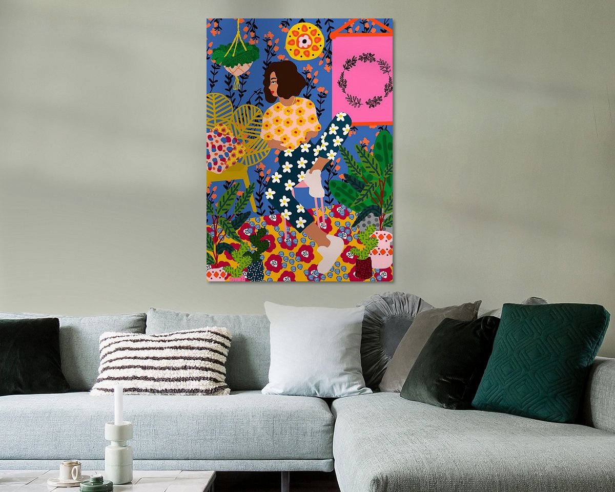 Voorbeeld van het werk in een kamer