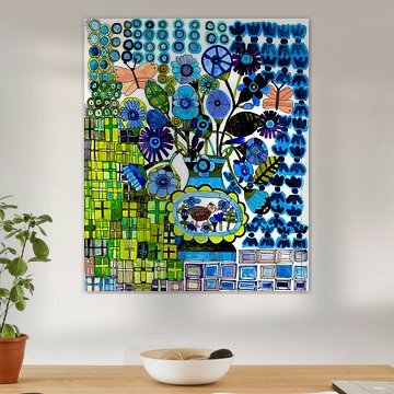 Schmetterlinge in Blau und Grün von Sharon Nullmeyer