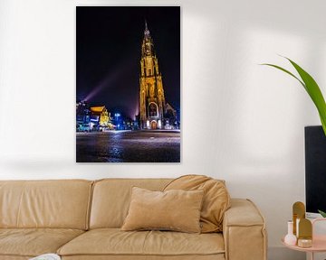 Delft | Nieuwe Kerk in de nachtelijke spotlight van Ricardo Bouman
