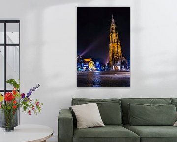 Delft | Nieuwe Kerk in de nachtelijke spotlight van Ricardo Bouman