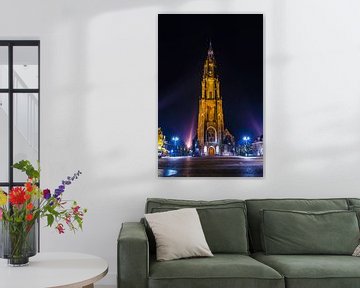 Delft | Nieuwe Kerk bij nacht van Ricardo Bouman