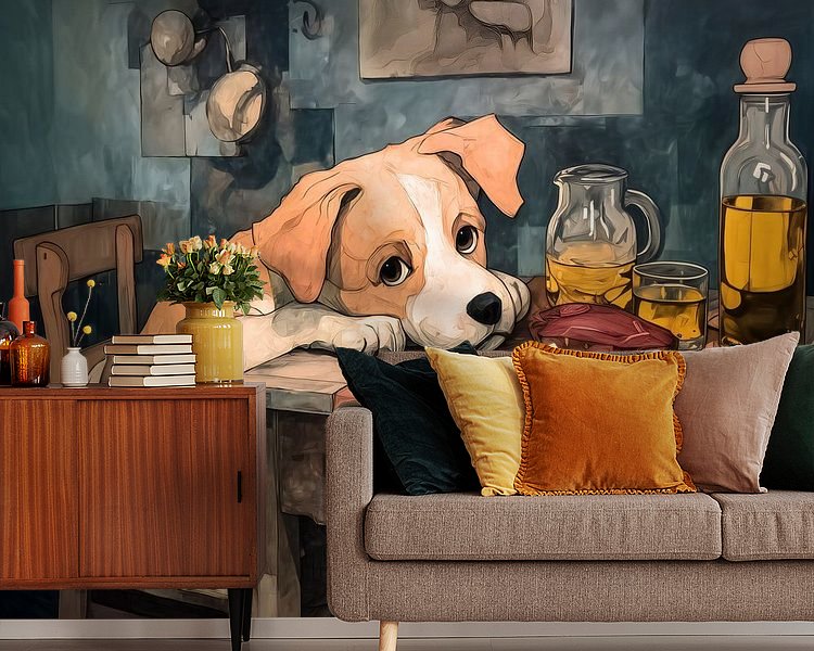 Voorbeeld van het werk in een kamer