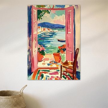 Vue sur la Méditerranée à travers la porte rose sur Niklas Maximilian