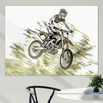 Springender Motocross-Fahrer von Marina Minak