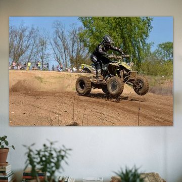 During the race, you sometimes even take off on the quad bike