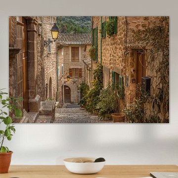 Altstadtgasse im Dorf Fornalutx, Mallorca von Christian Müringer