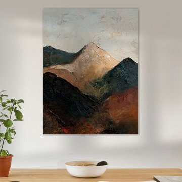 Mystische Berge im Nebel