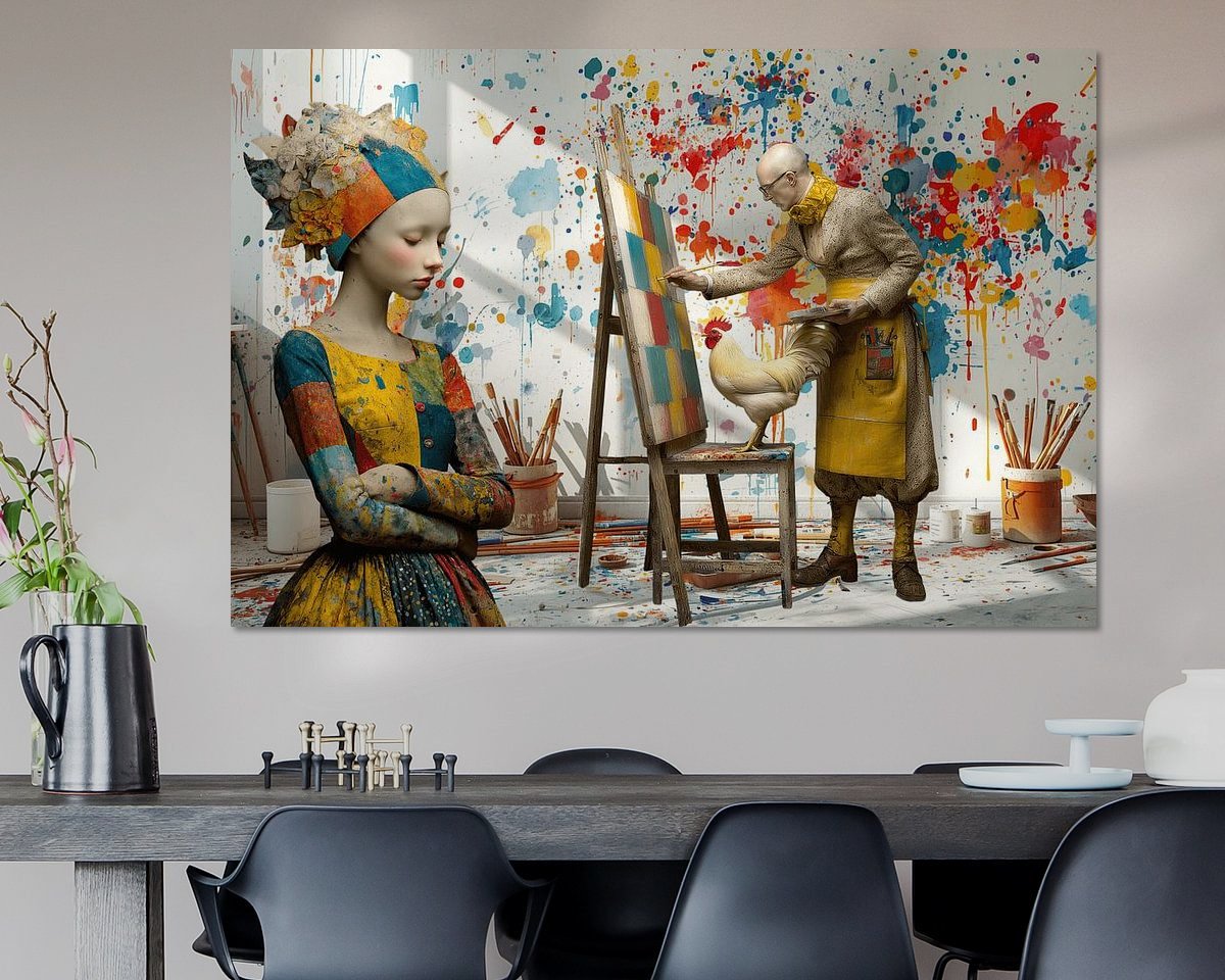 Voorbeeld van het werk in een kamer