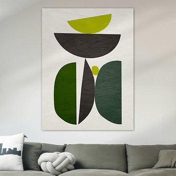 Moderne Abstrakte Organische Geometrische Farbkunst