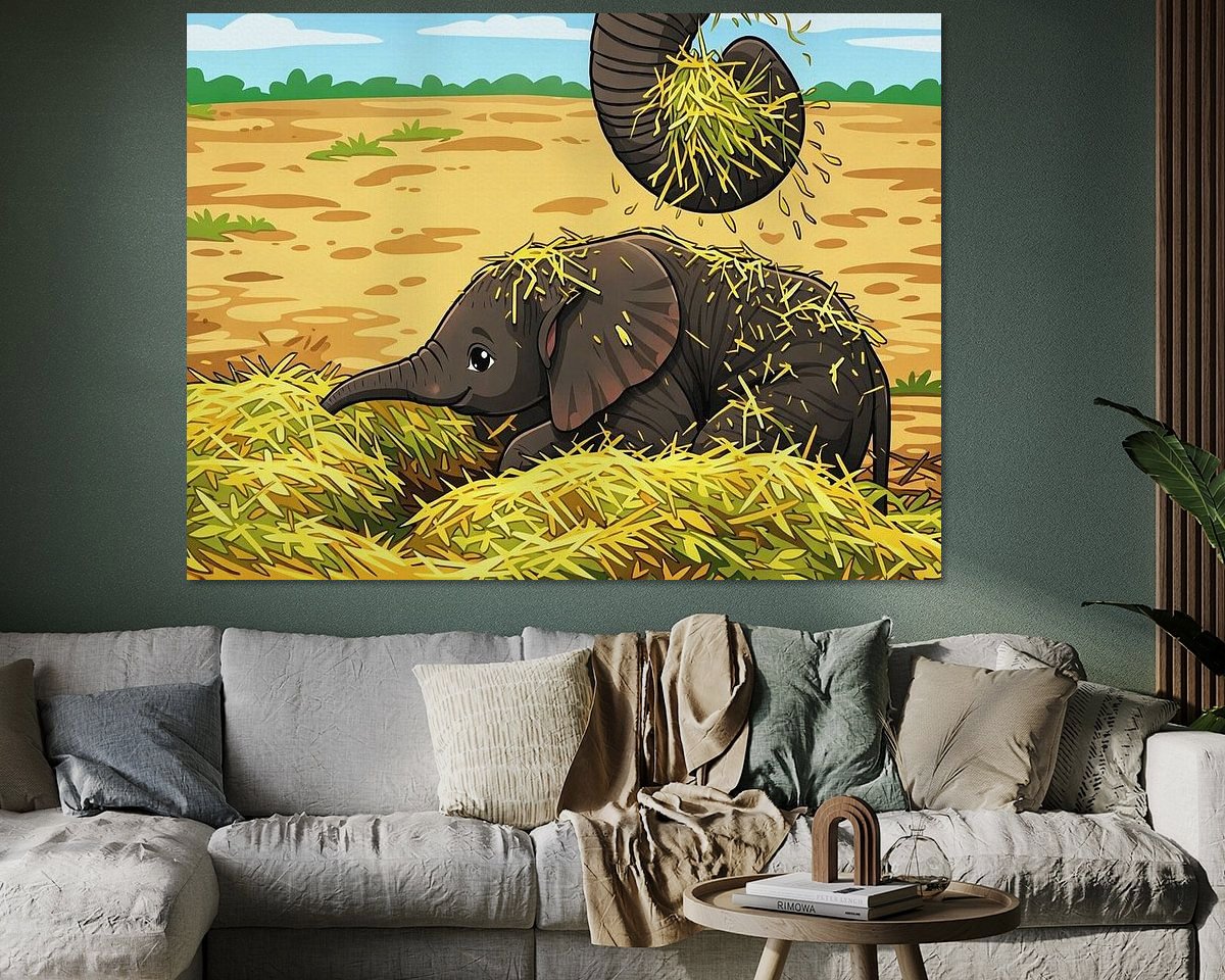 Voorbeeld van het werk in een kamer