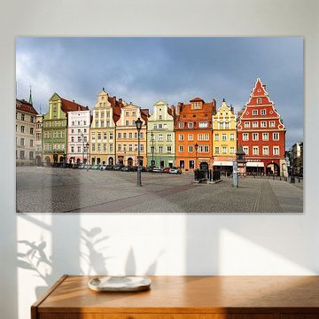 De beaux bâtiments sur la place Rynek à Wrocław, en Pologne 8/8 sur Adelheid Smitt