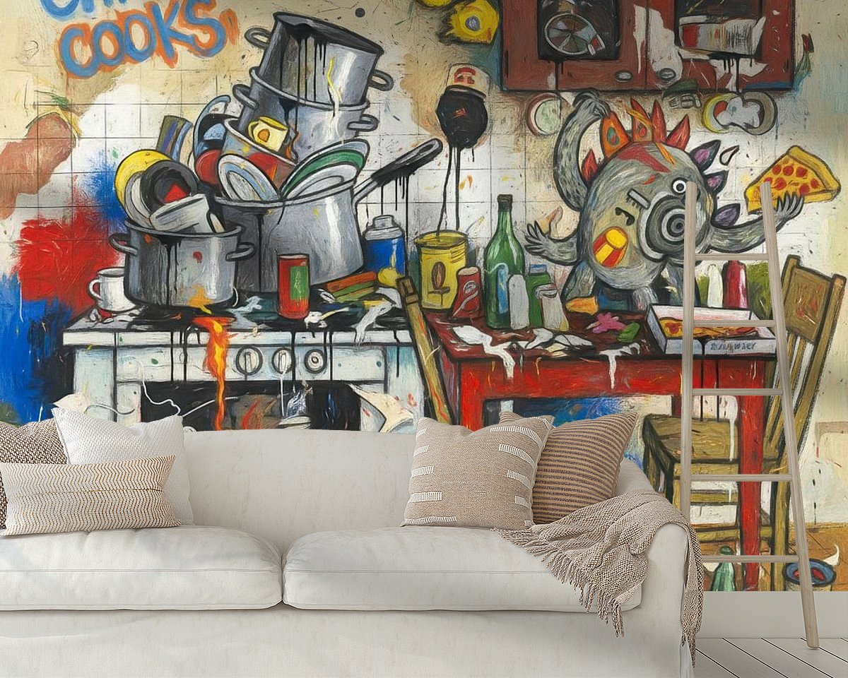Voorbeeld van het werk in een kamer