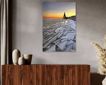 Lauwersmeer Winter, Niederlande von Peter Bolman