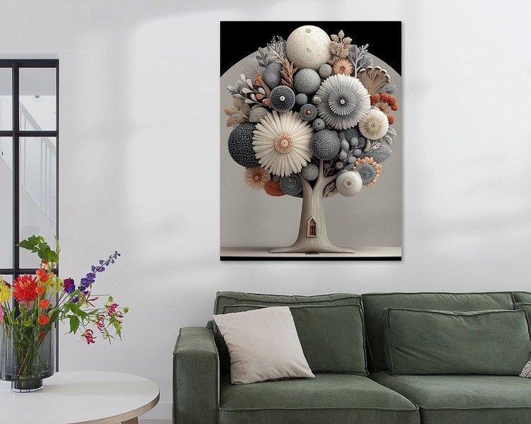 Voorbeeld van het werk in een kamer