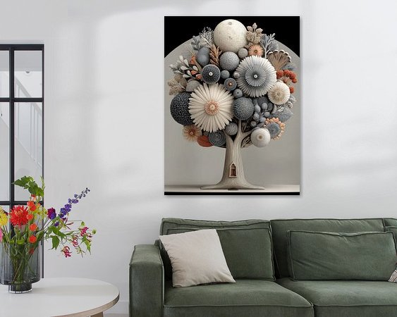 Voorbeeld van het werk in een kamer