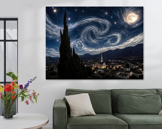 Voorbeeld van het werk in een kamer