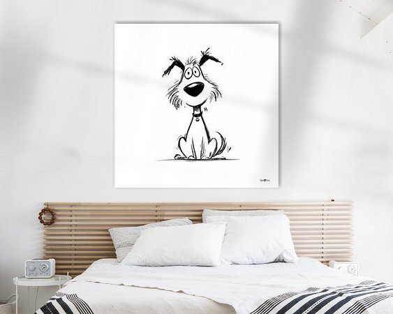 Voorbeeld van het werk in een kamer