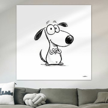 Kleine Hundekarikatur