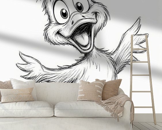 Voorbeeld van het werk in een kamer