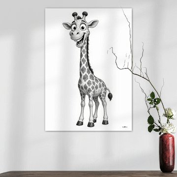 Kleine Giraffen-Karikatur