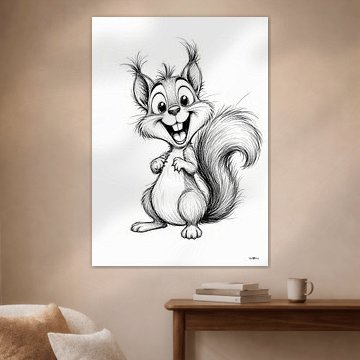 Petit dessin d'écureuil sur Gelissen Artworks