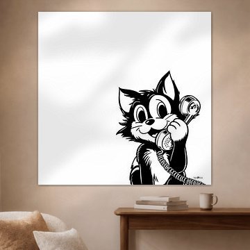 Kleine Katzenkarikatur