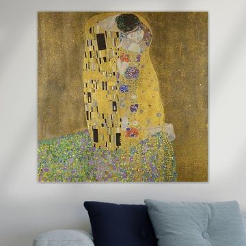 The Kiss by Gustav Klimt by Kleurenrijk