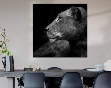 Her majesty, portret van een leeuwin van Ruud Peters