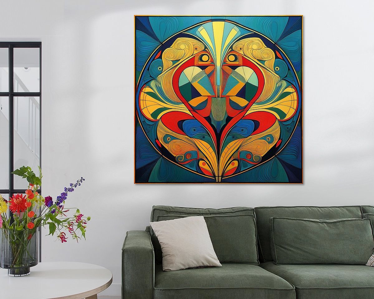 Voorbeeld van het werk in een kamer