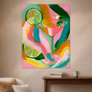 Lime on Pink