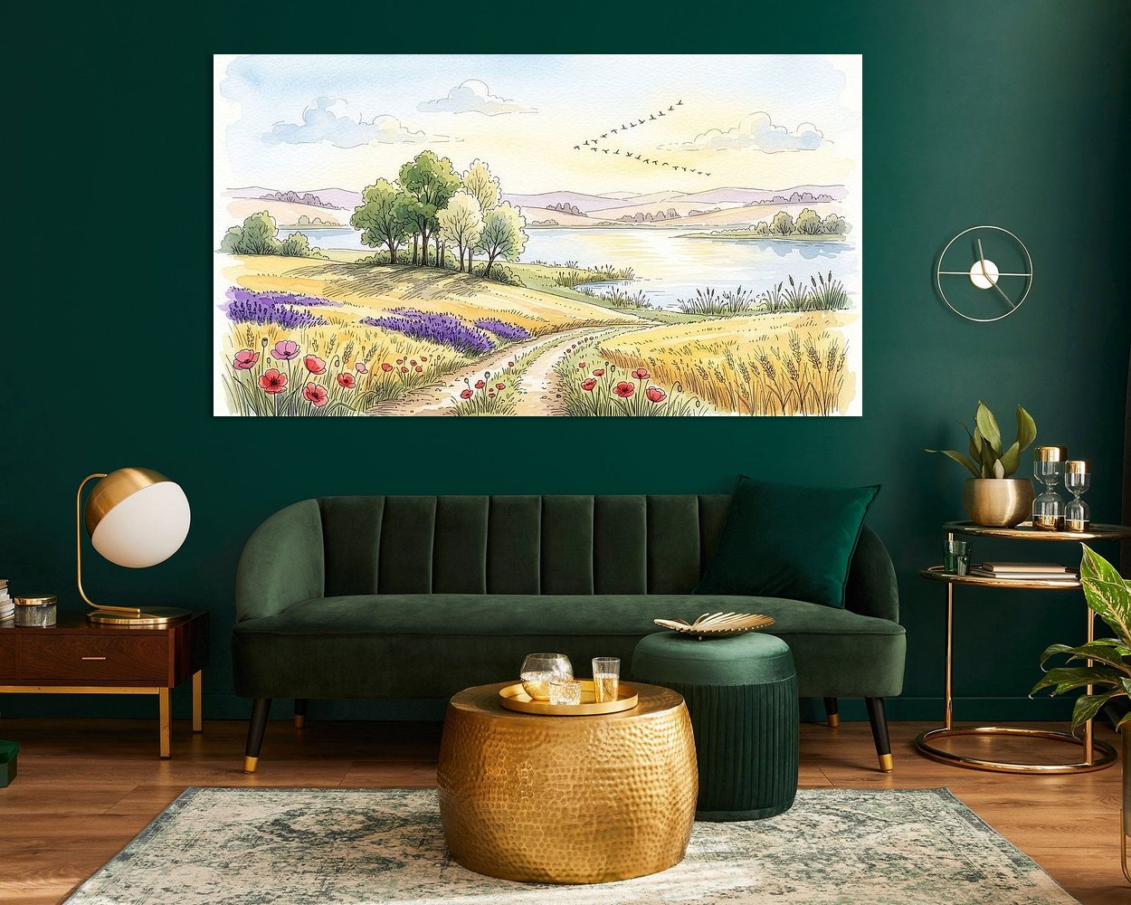 Voorbeeld van het werk in een kamer