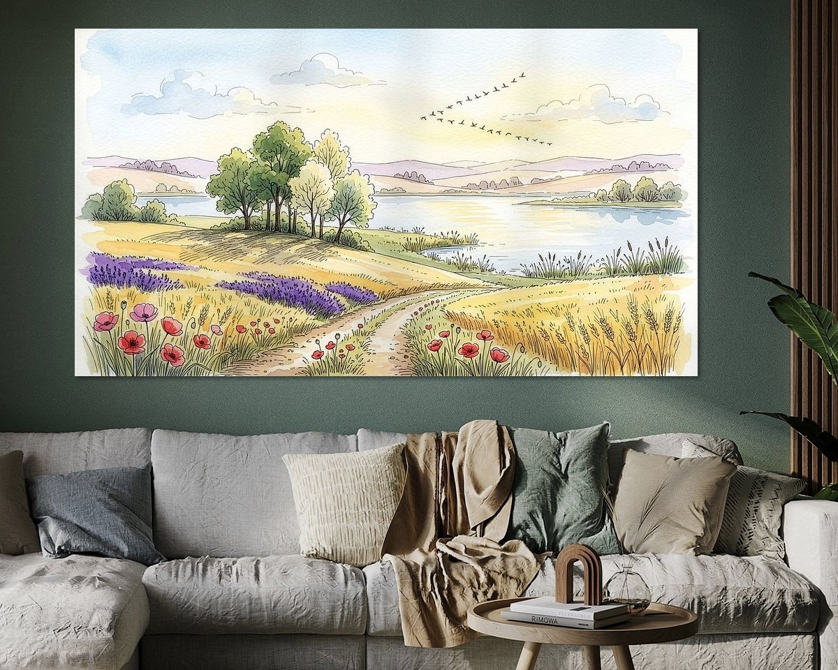 Voorbeeld van het werk in een kamer