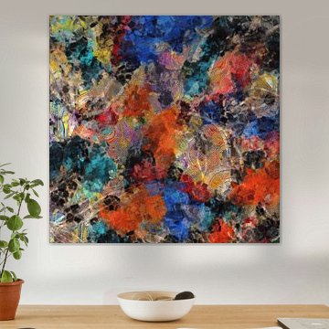 CHROMARA : Décoration murale abstraite de luxe aux textures raffinées sur Mavro Orbino