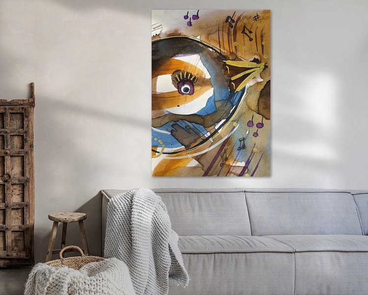 Voorbeeld van het werk in een kamer