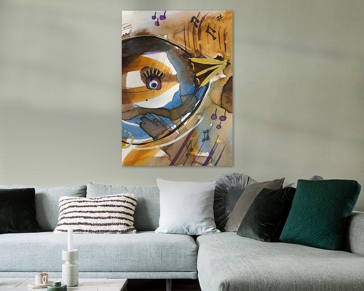 Voorbeeld van het werk in een kamer