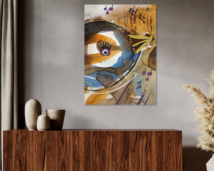 Voorbeeld van het werk in een kamer