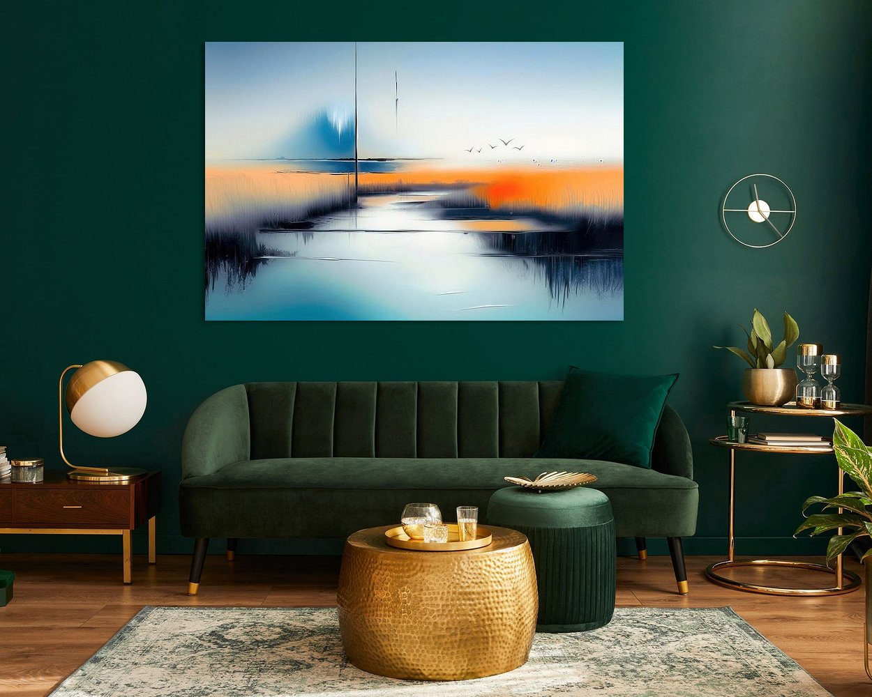 Voorbeeld van het werk in een kamer