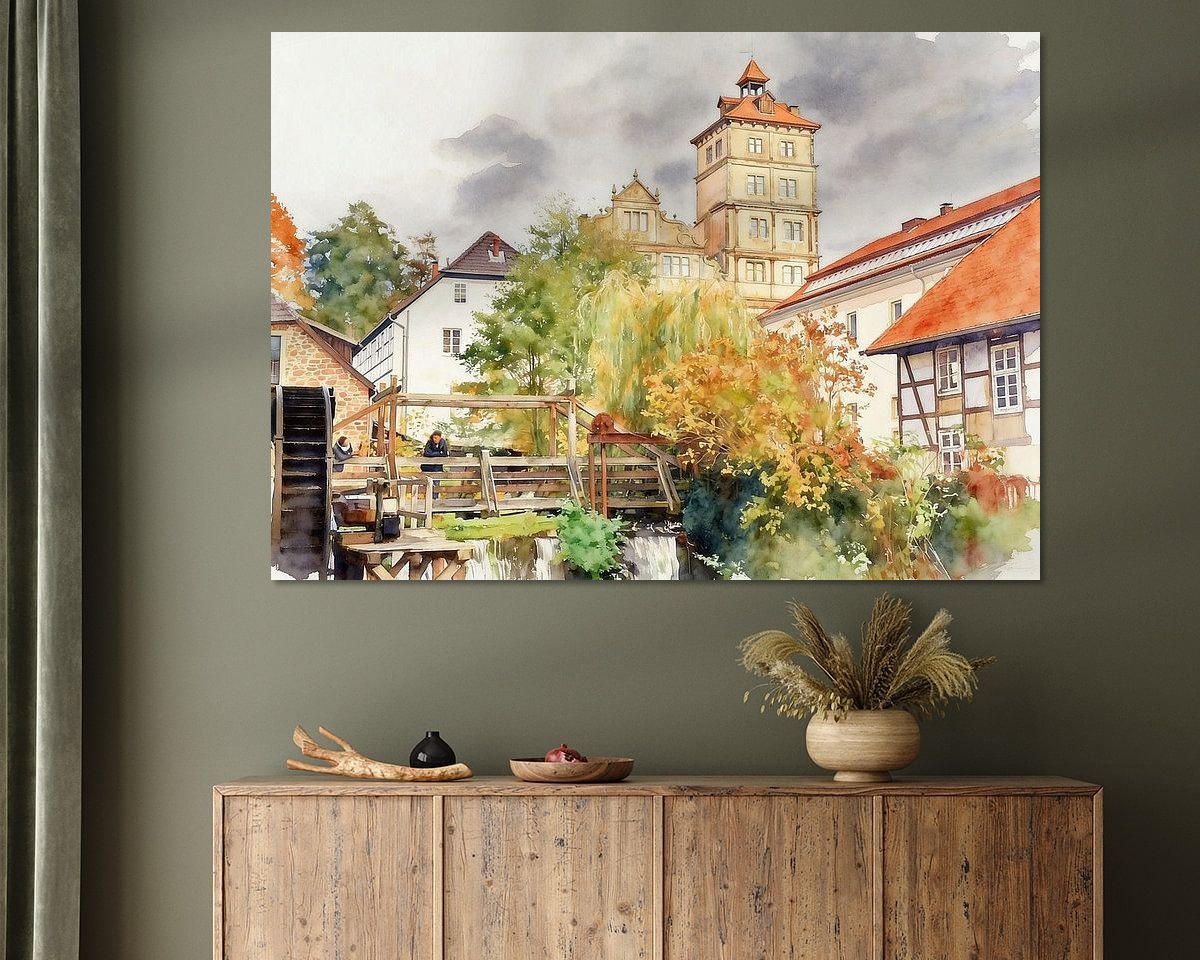Voorbeeld van het werk in een kamer