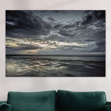 Sunset on the Wadden Sea II by Axel Ellerhorst