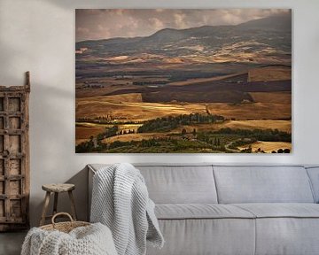 Landschap De heuvels van Toscane  van Dennis Wierenga