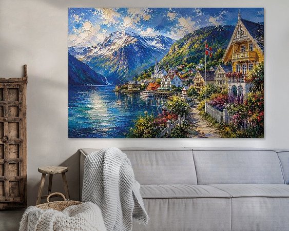 Voorbeeld van het werk in een kamer