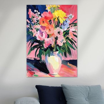 Bunter Blumenstrauß in Vase von Niklas Maximilian