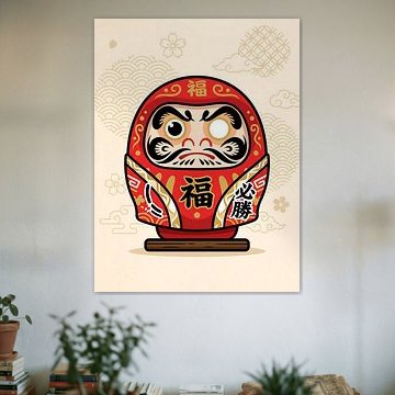 Glück bringende japanische Daruma-Puppe von Bovi Okta