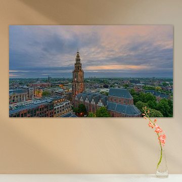Die Dämmerung bricht über Groningen herein von Henk Meijer Photography