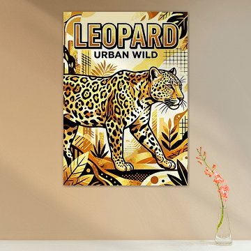 Affiche « Leopard Urban Wild » sur okta rendy