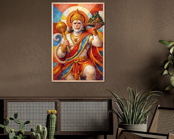 Voorbeeld van het werk in een kamer
